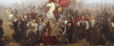 Эскиз картины "Героям Судбищенской битвы посвящается"